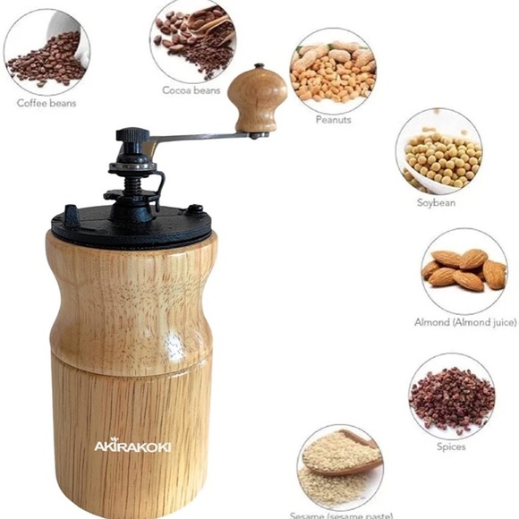 AKIRAKOKI Dining Akirakoki Manual Coffee Bean Grinder Wooden Mill